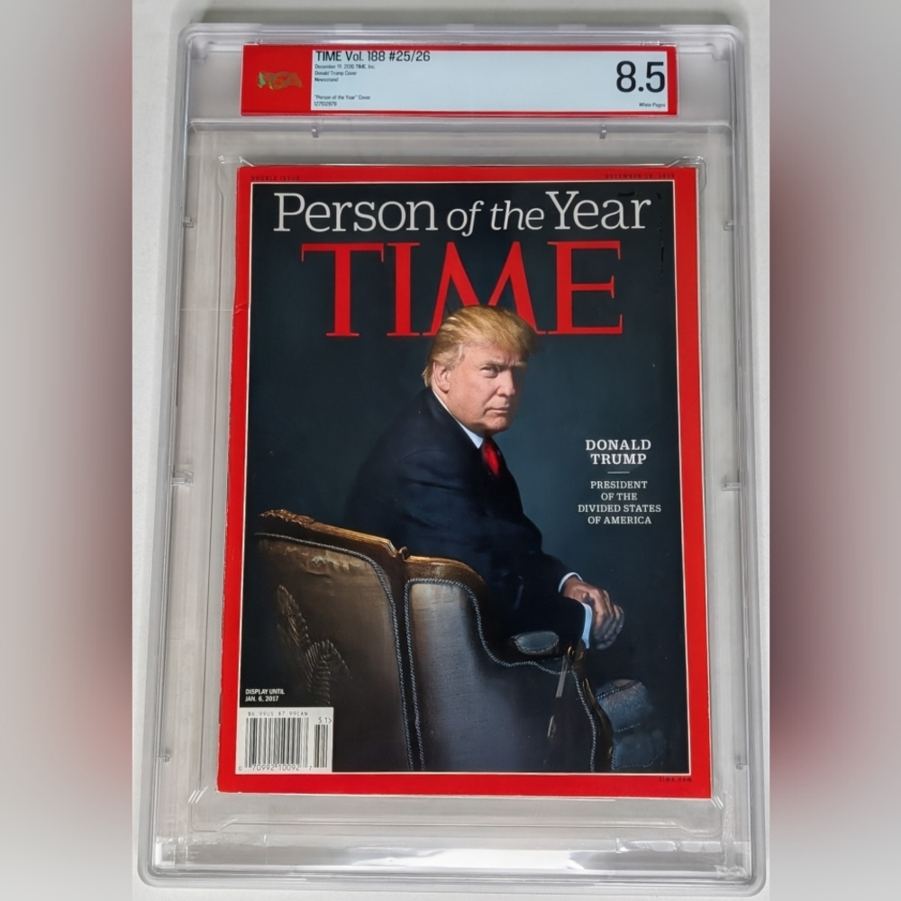 PSA 8.5 - Donald Trump - TIME Magazine Person of the YEAR - Vol.188 - 12/19/16